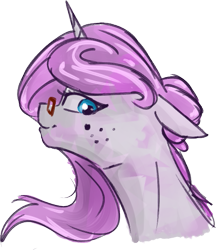 Size: 441x511 | Tagged: safe, artist:stray prey, derpibooru import, oc, oc only, oc:inkwell, pony, unicorn, bust, horn, simple background, solo, transparent background, unicorn oc