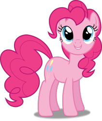 Size: 5000x5917 | Tagged: safe, artist:dashiesparkle, derpibooru import, pinkie pie, earth pony, pony, friendship is magic, season 1, cute, diapinkes, female, looking up, mare, simple background, smiling, solo, transparent background, vector