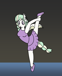 Size: 1690x2048 | Tagged: safe, artist:platinumdrop, derpibooru import, oc, oc only, oc:cazadora tormenta, anthro, ballet, clothes, commission, tutu