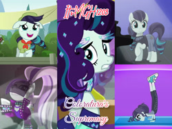 Size: 4096x3072 | Tagged: safe, derpibooru import, edit, edited screencap, editor:itsmgh1203, screencap, coloratura, earth pony, pony, epic fails (equestria girls), eqg summertime shorts, equestria girls, season 5, the mane attraction, clothes, countess coloratura, ears, female, filly, filly coloratura, floppy ears, foal, mare, musical instrument, open mouth, open smile, pants, piano, shoes, singing, smiling, sneakers, solo, text, the magic inside, the spectacle, yoga, yoga pants