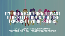 Size: 1920x1080 | Tagged: safe, derpibooru import, edit, edited screencap, editor:quoterific, screencap, applejack, fluttershy, pinkie pie, rainbow dash, rarity, sci-twi, sunset shimmer, twilight sparkle, better together, equestria girls, rollercoaster of friendship, humane five, humane seven, humane six