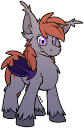 Size: 1750x2651 | Tagged: safe, artist:moemneop, derpibooru import, oc, oc:lukida, bat pony, simple background, solo, transparent background