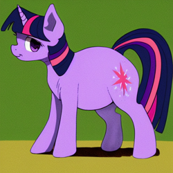 Size: 512x512 | Tagged: safe, derpibooru import, machine learning generated, twilight sparkle, unicorn twilight, pony, unicorn, belly, big belly, female, mare, preglight sparkle, pregnant, solo, standing