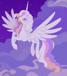 Size: 1920x2176 | Tagged: safe, artist:kabuvee, derpibooru import, oc, oc only, alicorn, pony, cloud, female, high res, mare, mouth hold, scroll, simple background, solo, spread wings, transparent background, wings