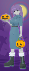 Size: 1668x4071 | Tagged: safe, alternate version, artist:batipin, derpibooru import, maud pie, equestria girls, clothes, costume, halloween, halloween costume, holiday