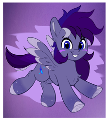 Size: 1480x1650 | Tagged: safe, artist:joaothejohn, derpibooru import, oc, oc:night flicker, pegasus, pony, commission, cute, flying, hooves, looking at you, pegasus oc, simple background, wings