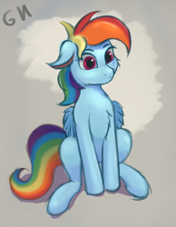 Size: 710x916 | Tagged: safe, artist:foxpit, derpibooru import, rainbow dash, pegasus, female, solo, solo female