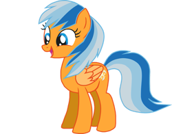 Size: 1009x792 | Tagged: safe, artist:ncolque, derpibooru import, oc, oc only, oc:sunlight mist, pegasus, pony, multicolored mane, multicolored tail, simple background, solo, tail, transparent background