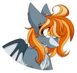 Size: 1240x1172 | Tagged: safe, artist:ezzerie, derpibooru import, oc, oc:snooze, bat pony, bust, digital art, portrait