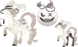 Size: 1280x779 | Tagged: safe, artist:velnyx, derpibooru import, oc, oc:pumpkin, earth pony, pony, clothes, female, hat, mare, ref, simple background, socks, solo, transparent background