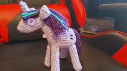 Size: 4624x2600 | Tagged: safe, artist:heatherblossom, derpibooru import, starlight glimmer, pony, unicorn, female, irl, photo, plushie, solo