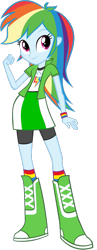 Size: 557x1435 | Tagged: safe, artist:fireluigi29, derpibooru import, rainbow dash, equestria girls, boots, clothes, eqg promo pose set, high heel boots, jacket, shirt, shoes, simple background, skirt, socks, solo, transparent background, vest