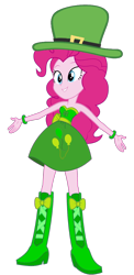 Size: 1024x2100 | Tagged: safe, artist:fireluigi29, derpibooru import, pinkie pie, equestria girls, boots, clothes, hat, high heel boots, shirt, shoes, simple background, skirt, solo, transparent background