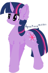 Size: 1571x2363 | Tagged: safe, alternate version, artist:aquamuro, derpibooru exclusive, derpibooru import, twilight sparkle, pony, unicorn, blushing, cute, ear fluff, ears, female, fluffy, heart, heart eyes, mare, owo, signature, simple background, solo, transparent background, twiabetes, wingding eyes