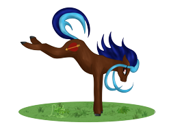 Size: 4000x3000 | Tagged: safe, artist:loopina, derpibooru import, oc, oc only, oc:florima destalia aguana chichi, oc:parléa kaa, earth pony, female, kick, mare, pocctober, simple background, solo, transparent background