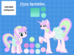 Size: 3000x2250 | Tagged: safe, artist:soundwavedragon, derpibooru import, oc, oc:fizzy sprinkles, unicorn, clothes, reference sheet, skirt, solo