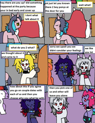 Size: 1266x1640 | Tagged: safe, artist:ask-luciavampire, derpibooru import, oc, bat pony, changeling, pony, undead, vampire, vampony, wolf, wolf pony, changeling oc, comic, tumblr