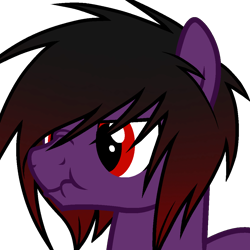 Size: 1080x1080 | Tagged: safe, artist:zeffdakilla, derpibooru import, oc, oc only, oc:frankie fang, pegasus, pony, black mane, bust, emo, male, purple fur, scene, scrunchy face, simple background, solo, stallion, transparent background