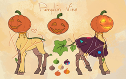 Size: 1484x936 | Tagged: safe, artist:lambydwight, derpibooru import, oc, pony, adoptable, halloween, holiday, pumpkin, scarecrow