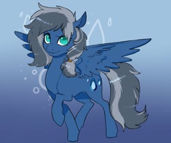 Size: 961x803 | Tagged: safe, artist:woollyart, derpibooru import, oc, oc:azure sapphire, pegasus, pony, solo