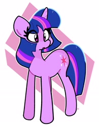 Size: 2449x3140 | Tagged: safe, artist:kindakismet, derpibooru import, twilight sparkle, unicorn twilight, pony, unicorn, open mouth, simple background, solo, white background