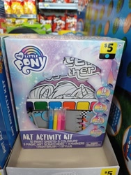 Size: 3000x4000 | Tagged: safe, derpibooru import, rainbow dash, rarity, twilight sparkle, pegasus, pony, unicorn, art activity kit, box, dollar general, irl, logo, my little pony logo, paint, paintbrush, photo