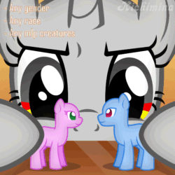 Size: 512x512 | Tagged: safe, artist:kichimina, derpibooru import, pony, animated, auction, auction open, bust, colored, commission, doll, female, generic pony, gif, heart, hooves, horn, looking at each other, looking at someone, looking down, loop, male, mare, now kiss, portrait, shipper on deck, show accurate, signature, simple background, smiling, solo, stallion, toy, vector, watermark, ych animation, your character here