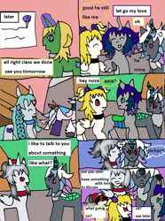 Size: 1223x1647 | Tagged: safe, artist:ask-luciavampire, derpibooru import, oc, changeling, demon, demon pony, kirin, pegasus, pony, undead, unicorn, vampire, vampony, comic, kirin oc, tumblr