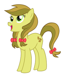 Size: 1760x1936 | Tagged: safe, artist:ispincharles, derpibooru import, apple fritter, earth pony, pony, apple family member, female, mare, open mouth, simple background, solo, transparent background, vector