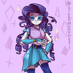 Size: 2000x2000 | Tagged: safe, artist:greenmaneheart, derpibooru import, rarity, equestria girls, clothes, solo