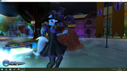 Size: 1920x1080 | Tagged: safe, derpibooru import, screencap, trixie, anthro, unicorn, breasts, clothes, costume, dancing, halloween, hat, holiday, nightmare night, second life, sexy, solo, video at source, video in description, witch, witch hat