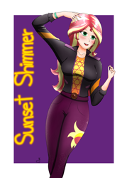 Size: 2368x3300 | Tagged: safe, artist:film77asq, derpibooru import, sunset shimmer, equestria girls, female, human coloration, solo