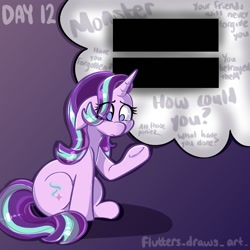 Size: 1080x1080 | Tagged: safe, artist:flutterpawss, derpibooru import, starlight glimmer, pony, unicorn, equal cutie mark, equal sign, female, solo