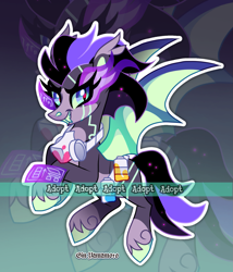 Size: 1369x1599 | Tagged: safe, artist:gkolae, derpibooru import, oc, oc only, bat pony, pony, bat pony oc, bat wings, eyelashes, grin, headphones, headset, microphone, smiling, sombra eyes, unshorn fetlocks, wings, zoom layer