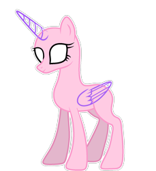 Size: 1328x1448 | Tagged: safe, artist:existencecosmos188, derpibooru import, oc, oc only, alicorn, pony, alicorn oc, bald, base, eyelashes, female, horn, mare, simple background, smiling, solo, transparent background, wings