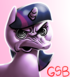 Size: 2740x3000 | Tagged: safe, artist:greatspacebeaver, derpibooru import, twilight sparkle, twilight sparkle (alicorn), alicorn, pony, female, gradient background, solo, wat