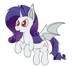 Size: 2795x2636 | Tagged: safe, artist:wapamario63, rarity, bat pony, pony, undead, vampire, vampony, bat ponified, blood, fangs, female, flat colors, flying, mare, race swap, raribat, simple background, solo, transparent background