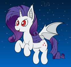 Size: 2795x2636 | Tagged: safe, artist:wapamario63, rarity, bat pony, pony, undead, vampire, vampony, bat ponified, blood, fangs, female, flat colors, flying, mare, race swap, raribat, simple background, solo, transparent background