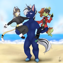 Size: 2048x2048 | Tagged: safe, derpibooru import, oc, oc:shabaco, unicorn, beach, clothes, simple background, water