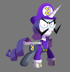 Size: 1644x1694 | Tagged: safe, artist:knackmaster77, derpibooru import, rarity, pony, unicorn, g4, solo, sproutity, waluigi