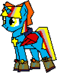 Size: 750x950 | Tagged: safe, derpibooru import, oc, oc only, oc:terri softmare, alicorn, alicorn oc, horn, pixel art, simple background, solo, white background, wings