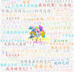 Size: 12400x12200 | Tagged: safe, derpibooru import, chinese, fimtale, wordcloud