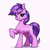 Size: 3200x3200 | Tagged: safe, artist:aquaticvibes, derpibooru import, amethyst star, sparkler, pony, unicorn, female, high res, looking at you, mare, pink background, raised hoof, raised leg, simple background, smiling, smiling at you, solo