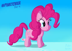 Size: 1754x1240 | Tagged: safe, artist:mrkat7214, derpibooru import, part of a set, pinkie pie, earth pony, pony, female, mare, plushie, smiling, solo