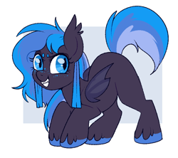 Size: 644x571 | Tagged: safe, artist:lulubell, derpibooru import, oc, oc only, oc:cricket, bat pony, pony, female, filly, foal, solo