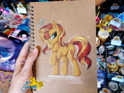 Size: 1920x1440 | Tagged: safe, artist:julunis14, derpibooru import, sunset shimmer, pony, unicorn, colored pencil drawing, solo, traditional art