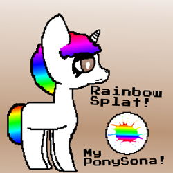 Size: 1280x1280 | Tagged: safe, artist:rxinbow, derpibooru import, oc, oc only, pony, female, pixel art, pixelated, ponysona, solo