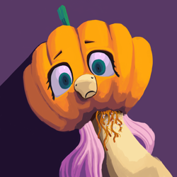 Size: 2000x2000 | Tagged: safe, artist:thelastenforcement, derpibooru import, fluttershy, halloween, holiday, jack-o-lantern, pumpkin