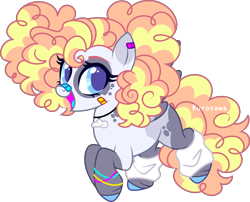 Size: 2800x2265 | Tagged: safe, artist:kurosawakuro, derpibooru import, oc, earth pony, pony, base used, female, magical lesbian spawn, mare, offspring, parent:derpy hooves, parent:pinkie pie, parents:derpypie, simple background, solo, transparent background