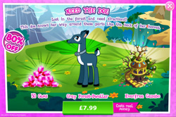 Size: 1961x1300 | Tagged: safe, derpibooru import, idw, deer, advertisement, bush, costs real money, doe, english, female, flower, gameloft, gazebo, gem, idw showified, lantern, numbers, official, sale, solo, solo focus, text, tree